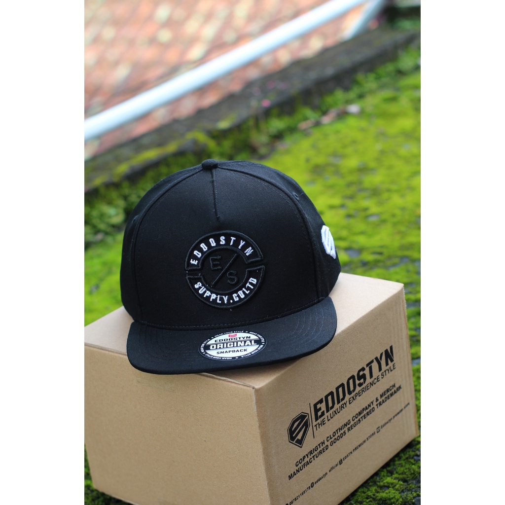 Topi Snapback hip hop Original Distro Premium Pria Dewasa Bordir Edstn Six Panel