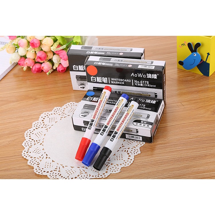 10pcs Spidol Whiteboard Papan Tulis Putih Per Kotak Bisa Dihapus GM-ST0086