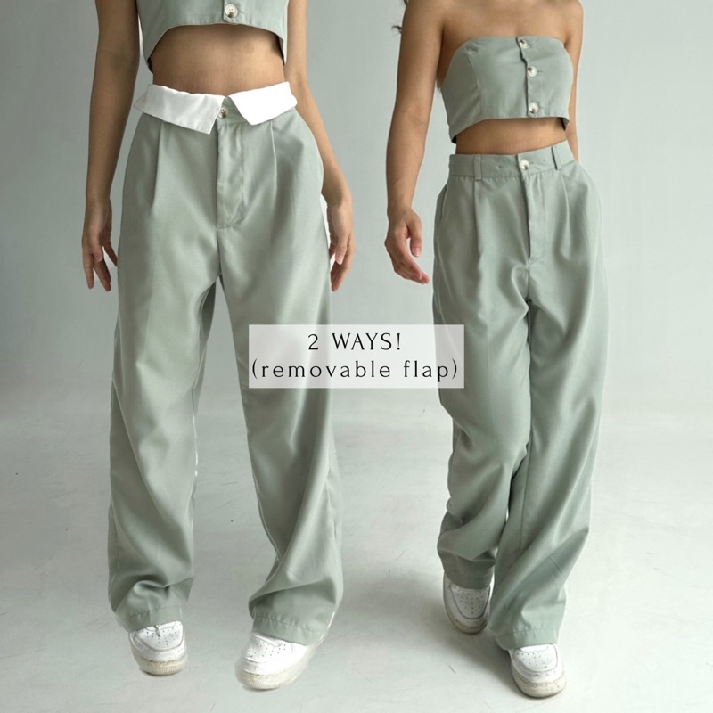 DUMA PANTS - Celana Panjang Baggy Pants Highwaist Wanita Trousers Highwaisted Pants Murah