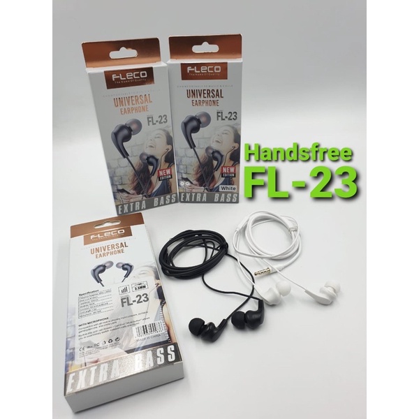PROMO HANDSFREE FLECO FL23 ORIGINAL EXTRABASS UNIVERSAL EARPHONE ANDROID HD SOUND BY SMOLL