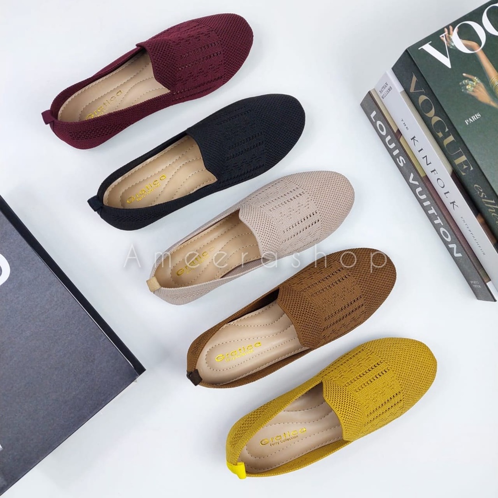 Sepatu wanita Flatshoes Rajut import Wanita Gratica Ps 010
