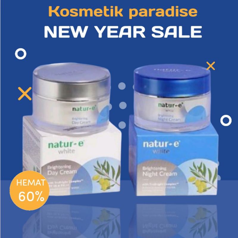Paket Hemat isi 2 pcs Natur-e White day cream & Natur-e white night cream / (Day cream  Natur-e danl