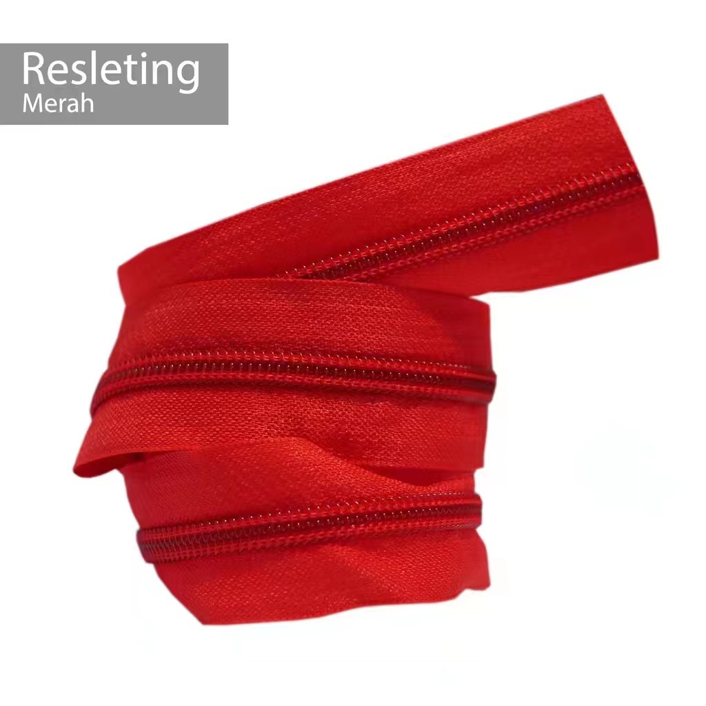 cod☜☞ready Resleting Warna Gigi Plastik daun nilon No.5 Per Roll Resleting murah merk mz 90meter/100yard lagilaku