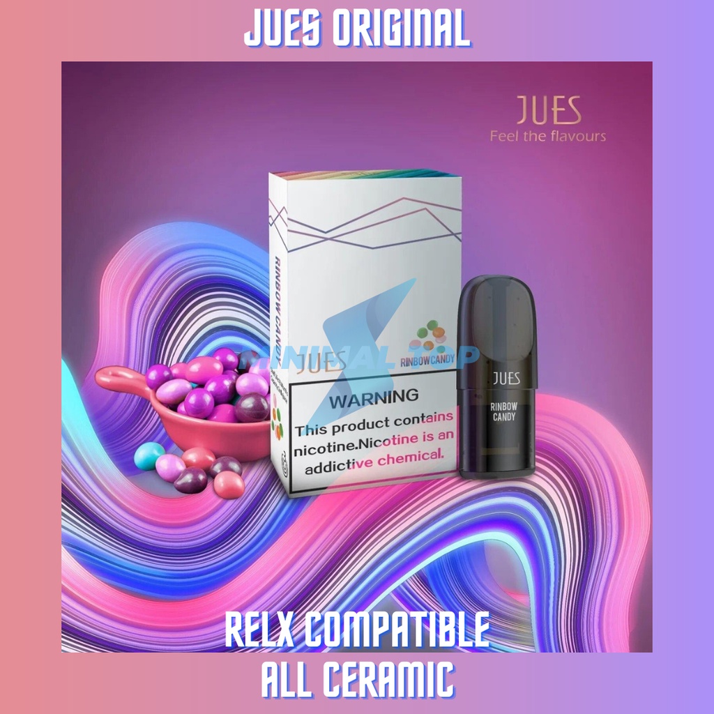 JUES Pods Pro Rainbow Candy (Cocok dengan Relx Infinity Essential Phantom)