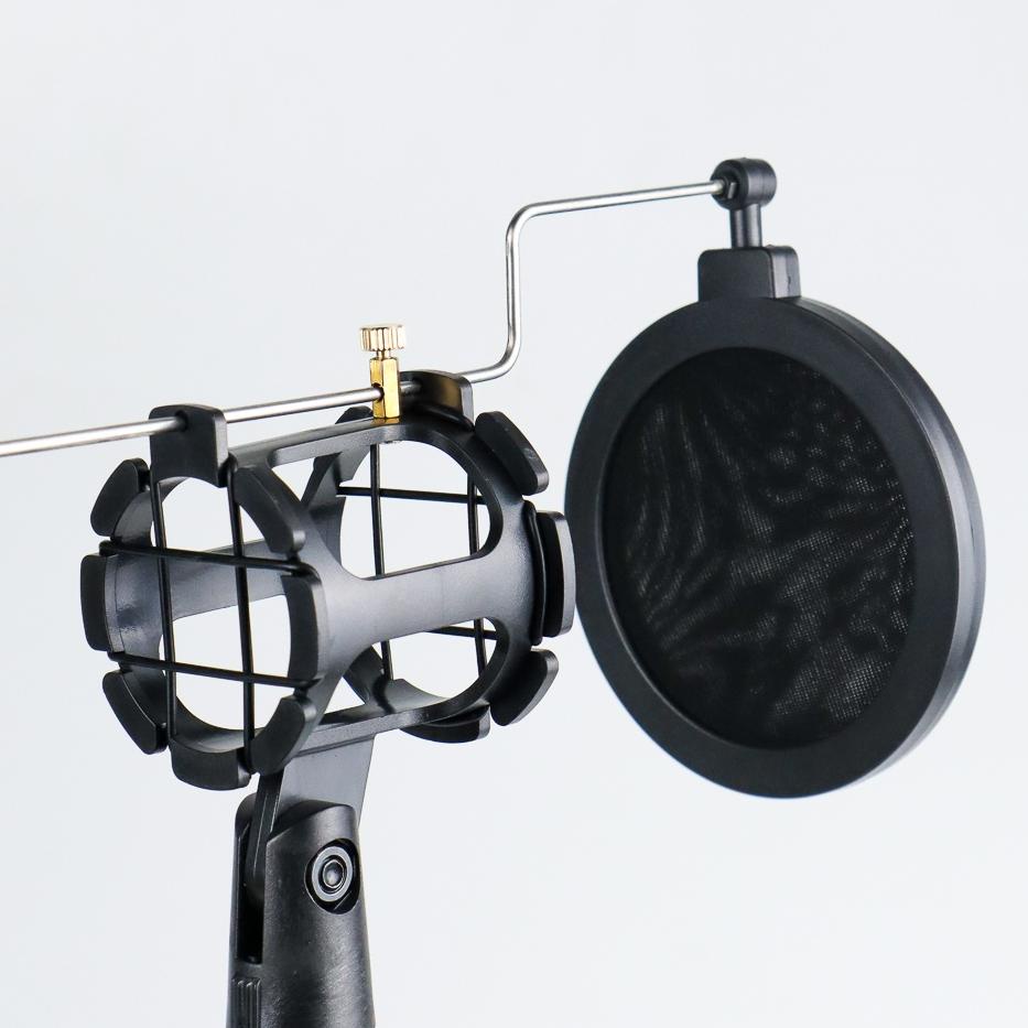 Garansi Termurah Stand Mikrofon - Stand Microphone dgn Pop Filter dan Holder Smartphone - Stand HP - Taffstudio NB-35