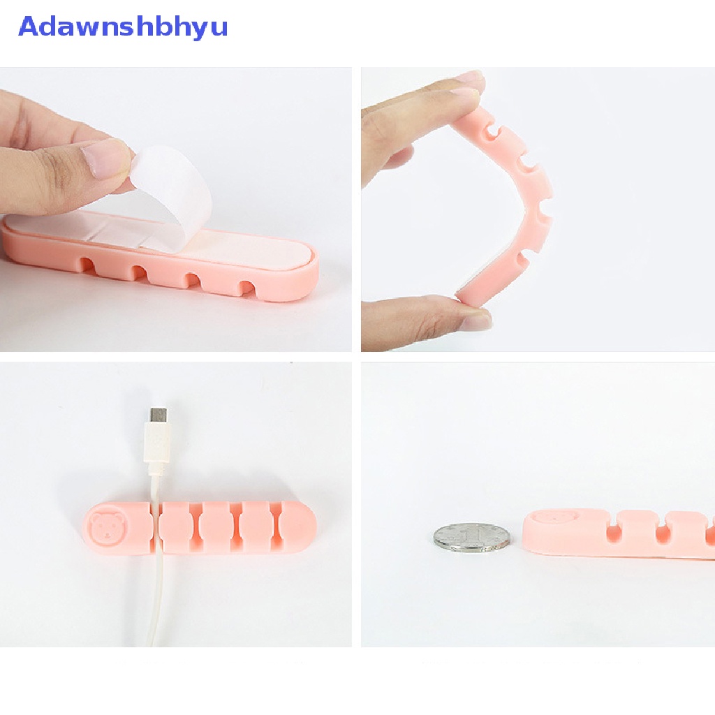 Adhyu Klip Holder Organizer Kabel 6 Lubang Untuk Desktop Cord Organizers Management ID