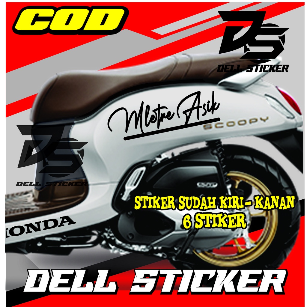 STIKER SCOOPY MLETRE ASIK / CUTTING STIKER SCOOPY MLETRE / STRIPING MOTOR SCOOPY VESPA PCX
