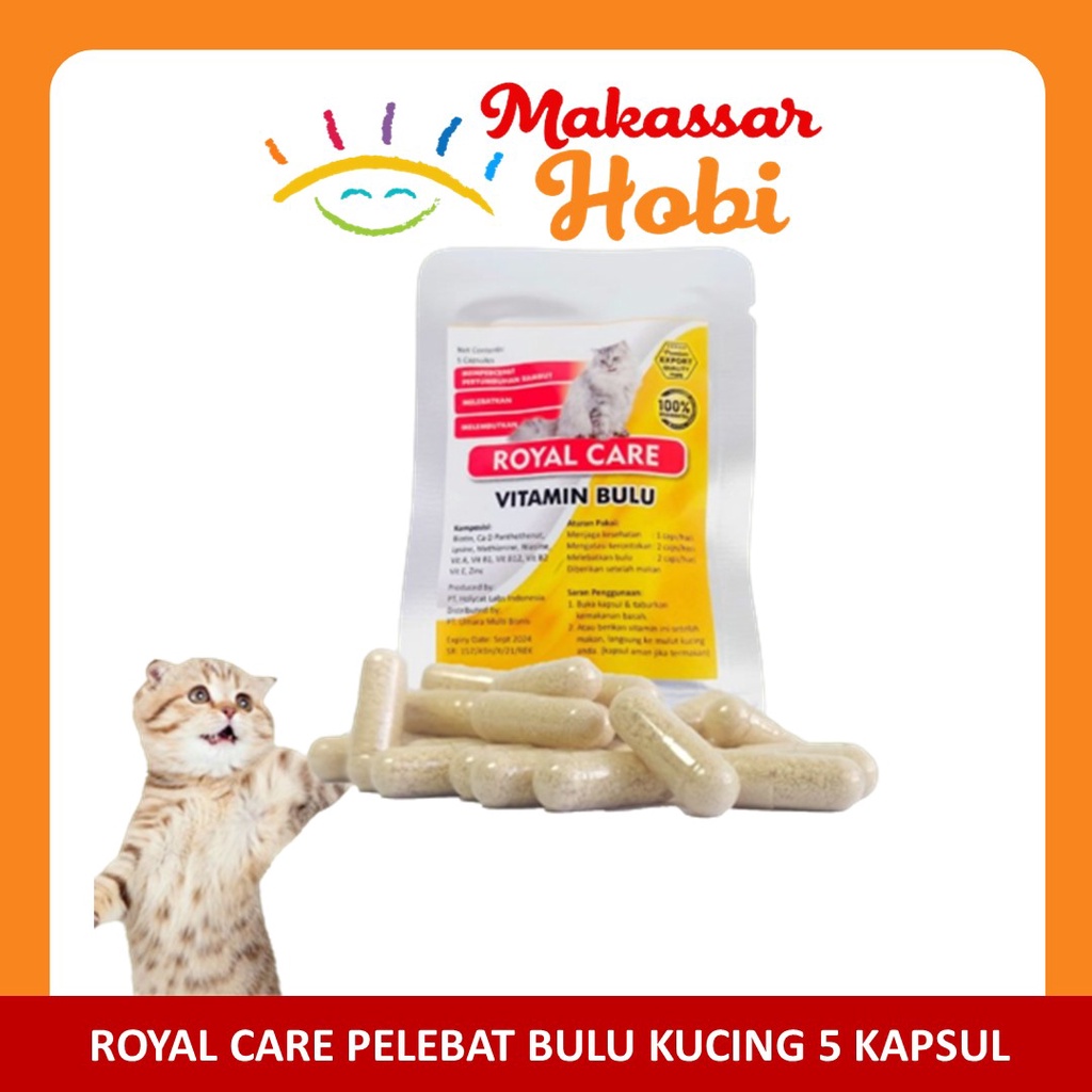 Royal Care Vitamin Bulu Kucing Pelebat Penumbuh Anti Bulu Rontok Kusam