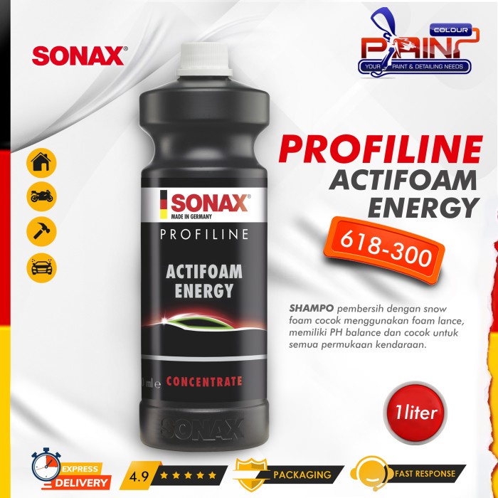 SONAX Actifoam Energy 1L 618-300 Foam Shampoo, Shampo Steam Mobil