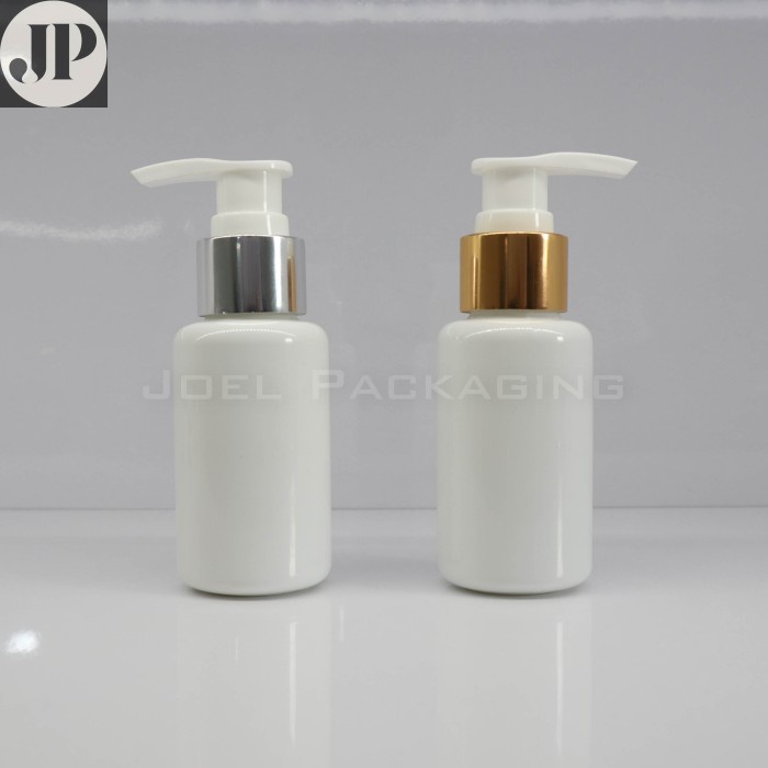 BOTOL 60ML PUMP LOTION SILVER GOLD 60 ML TUBULAR PUTIH PUMP - Pump Silver