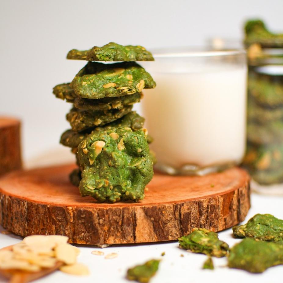 

[PRODUK 67S9A] Oatmeal Cookies - Matcha Almond (225 gr) - LUCKYBITE JMC