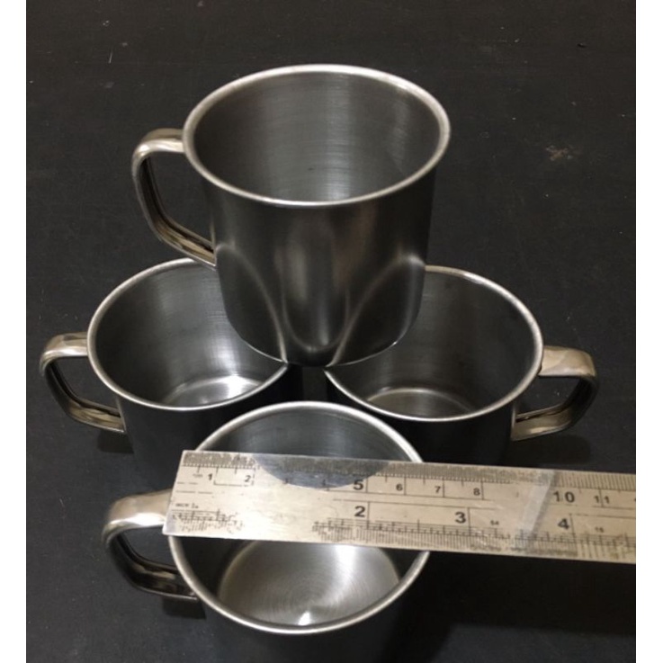 mug tutup stainless ukuran 7,10 dan 12