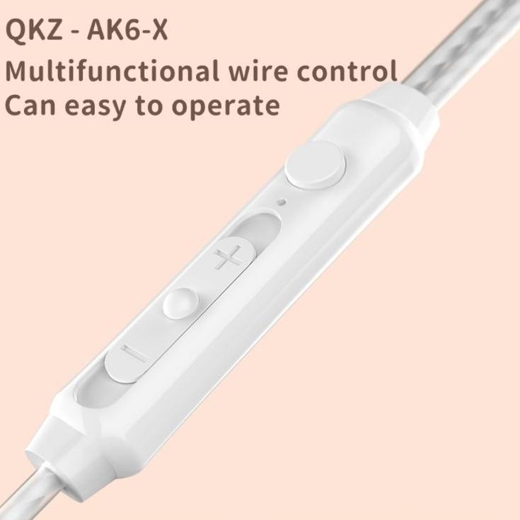 Serbu Sekarang EARPHONE QKZ AK6 X / AK6X ORIGINAL HEADSET GAMING MEGA BASS IEM STEREO MIC  UPGRADE Q