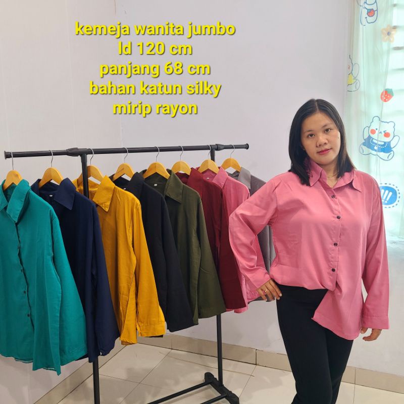 kemeja jumbo wanita ld120/atasan kemeja jumbo/kemeja kekinian/kemeja jumbo terbaru