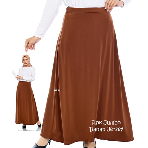 Rok Jumbo Panjang Polos Bahan JERSEY ORI