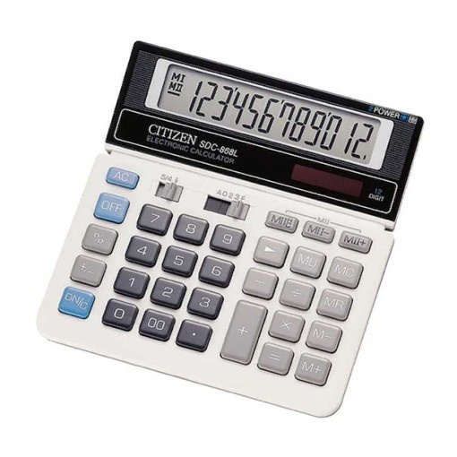 

TERJAMIN Citizen Calculator Kalkulator SDC-868L 12 Digit Original Berkualitas