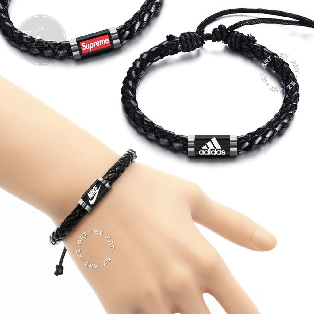 [EZArt] GELANG SIMPLE LOGO BRAND SPORT OLAH RAGA KACA EPOXY TABUNG STAINLESS STEEL