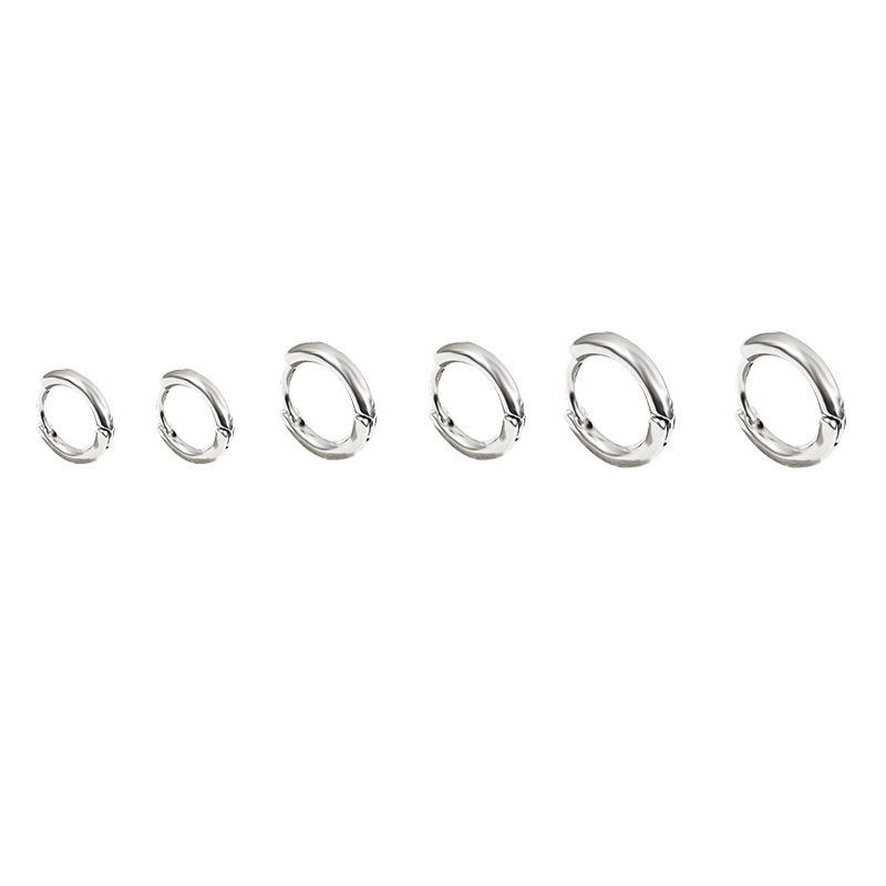 925jarum Perak Sederhana Anting Hoop Perempuan Kecil Lingkaran Stud Earrings