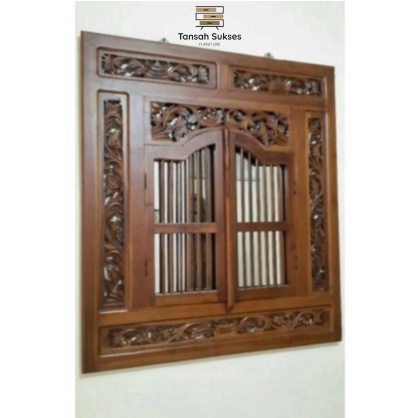 JENDELA KREPYAK KAYU JATI BEST SELLER