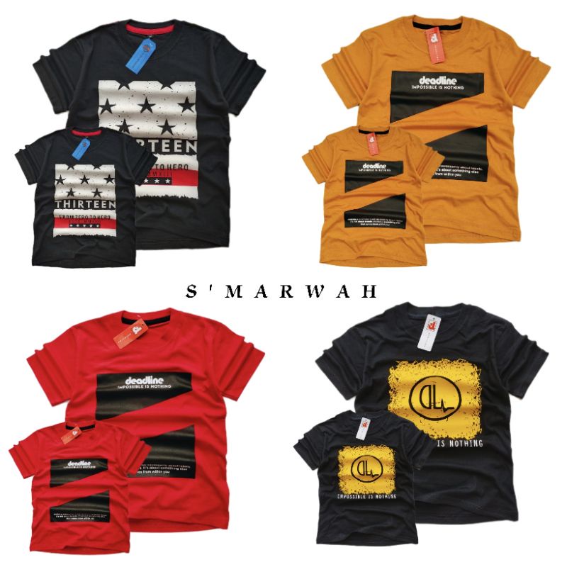 kaos couple anak dewasa terlaris baju distro anak unisex laki laki perempuan atasan