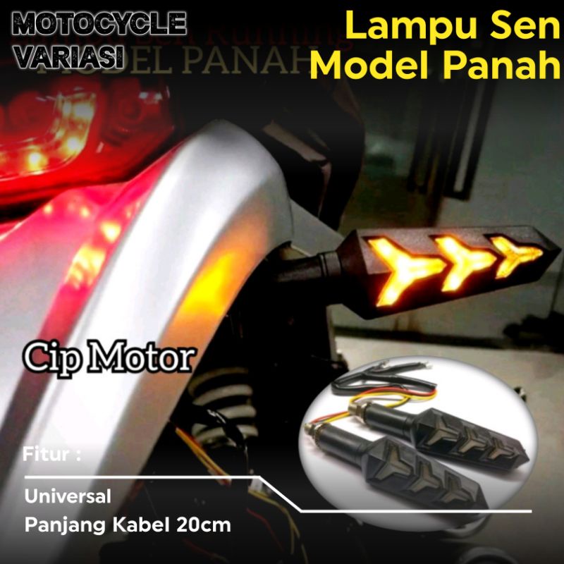 Lampu Sen Running Model panah 2 in 1 sepasang 2pc