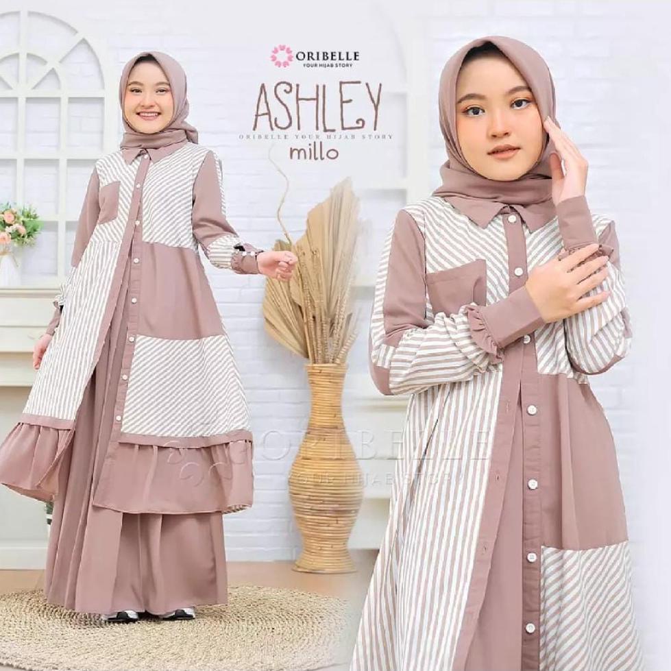 Gamis ASHLEY anak / gamis anak / setelan tunik ASHLEY/ SET GAMIS ANAK / SET ROK TUNIK ‣ MGG.11De22ᴺ