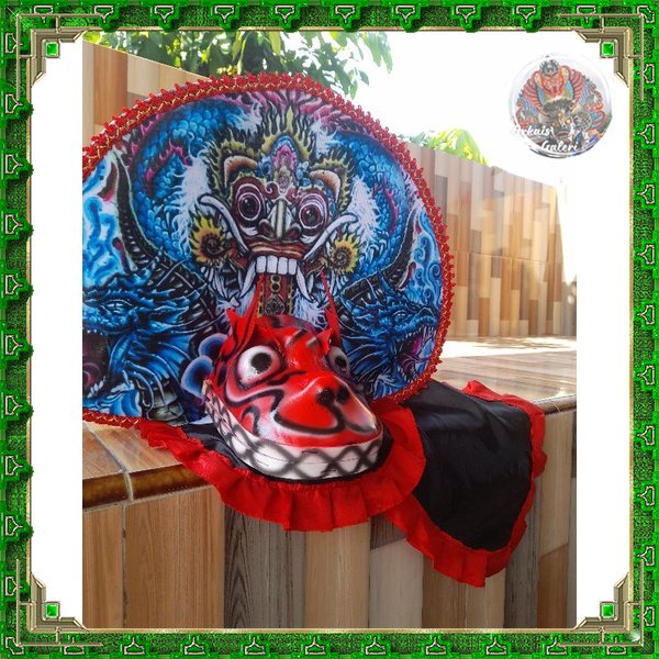 Barongan Devil Dewasa Anak Anak Umur 10 Sd Smp Asli Caplokan Kayu Buat Pentas Full set Ori A03
