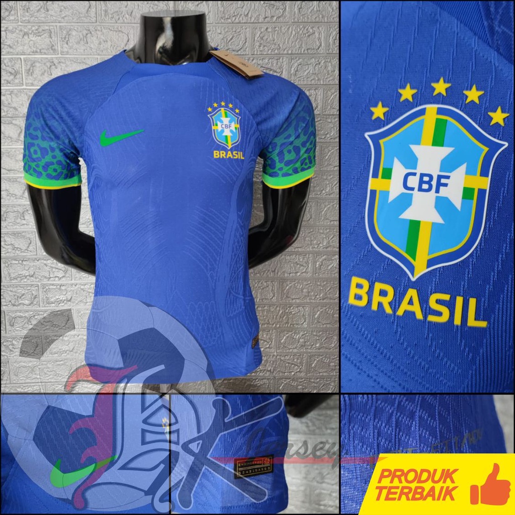 Jual JERSEY BOLA BRAZIL AWAY PLAYER ISSUE PIALA DUNIA 2022 | Shopee ...