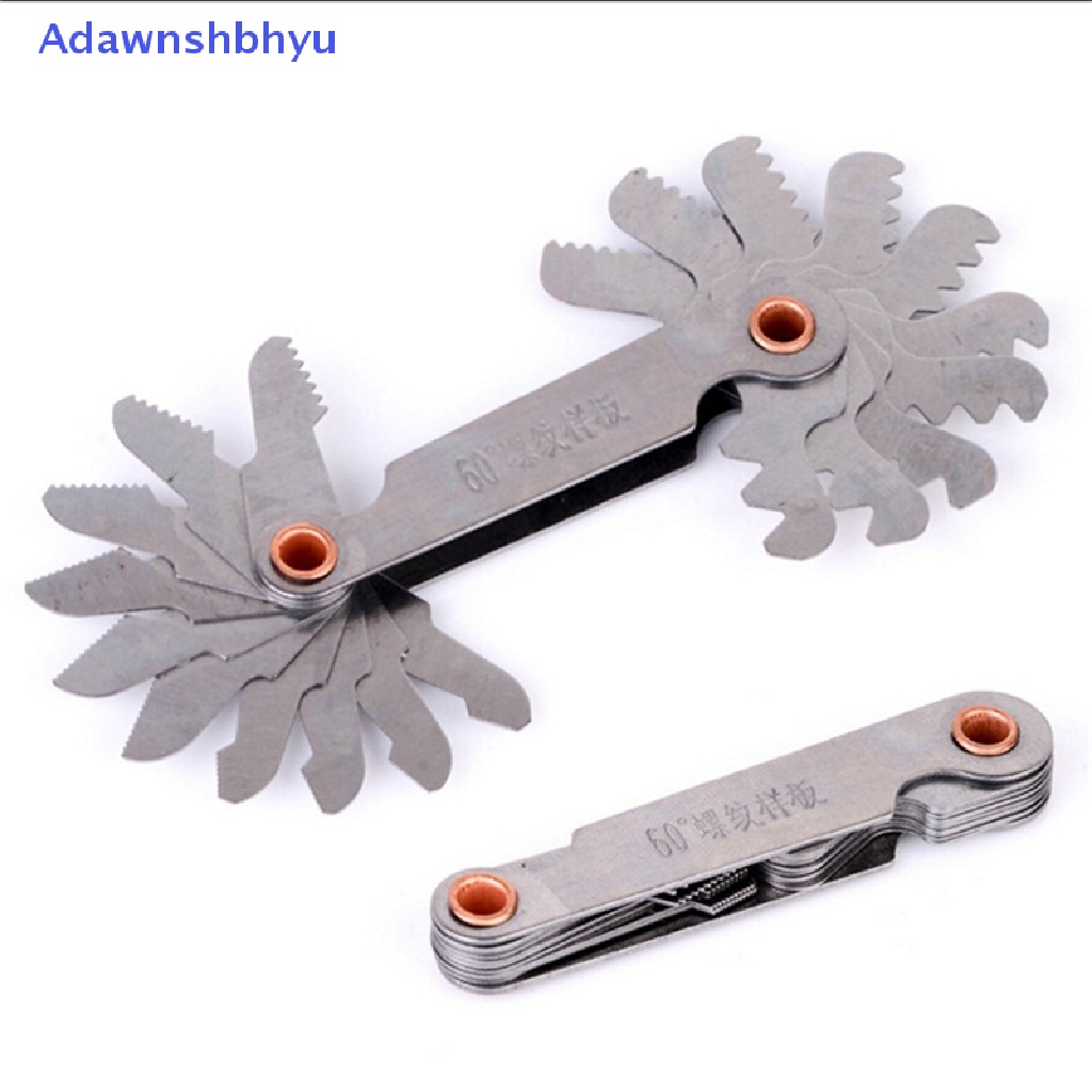 Adhyu Pisau Benang 60derajat Terbaik Screw Pitch Gage Gauge Dual Head Measure Tools ID