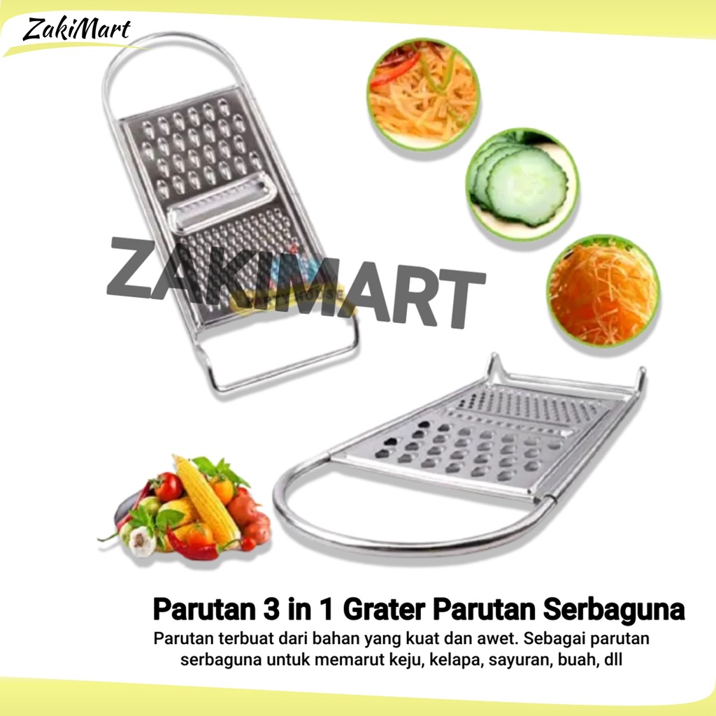 Parutan 3 in 1 Grater Parutan Serbaguna Parutan Keju Parutan Bawang