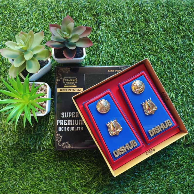 Pangkat Pdh Dishub Dasar akrilik Lis Merah Bordir Gol 3A 3B 3C 3D 4A 4B 4C