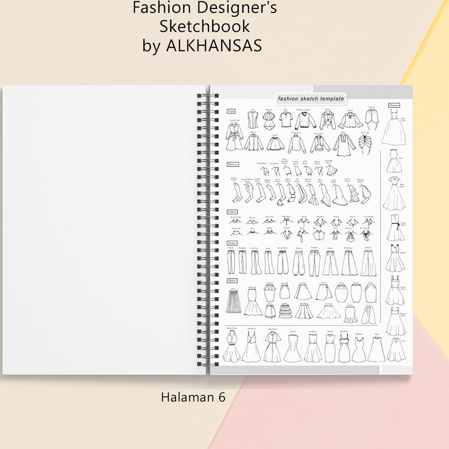 

((J-1-1 ♥☞> Alkhansas - Buku Gambar Fashion Designer Hard Cover (Fashion Designer's Sketchbook) Volume 8 bisa cod