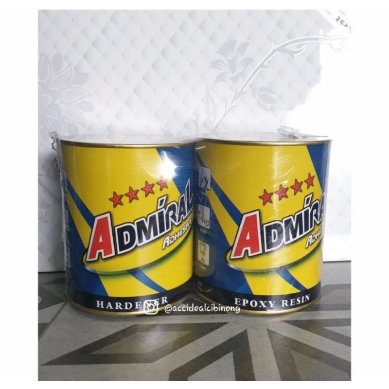 

lem ADMIRAL resin netto 800g ( isi 1set 2pc) /lem campur lem super kuat, serba guna