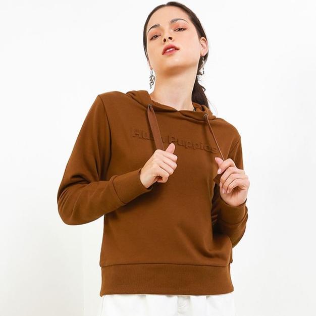 Sw Hoodie Wanita Hush Puppies Aimie 2 Brown