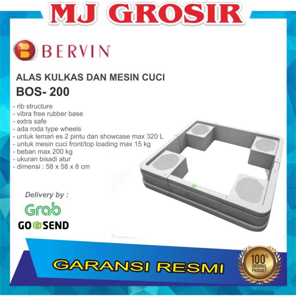 BERVIN BFSA 3D51 BFSA 150 / BOS 200 DUDUKAN ALAS KULKAS / LEMARI ES MESIN CUCI