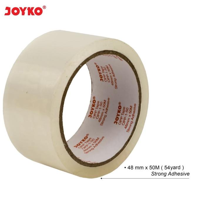 

Opp Tape Lakban Bening Joyko OPP-1-50 48 mm x 50 M ( 54 yard )