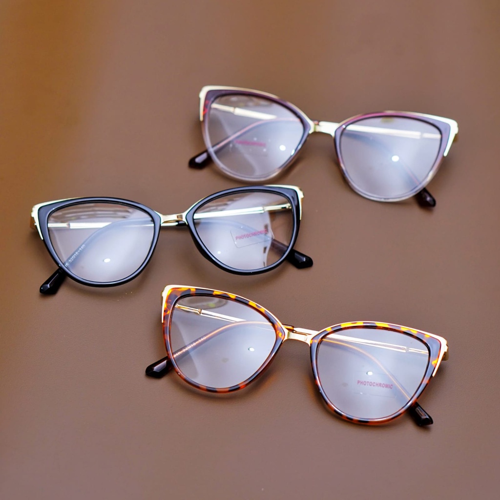 Kacamata Cat Eye Fashion 5234 Lensa Photocromic &amp; Anti Radiasi UV Frame Wanita | Kacamata Cat Eye Wanita Fashion Wanita