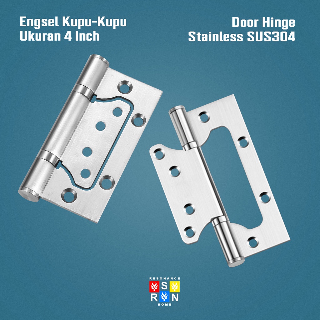 Engsel Pintu Kupu-Kupu 4 Inch Tebal /  Engsel Pintu SUS 304 Resonance Home