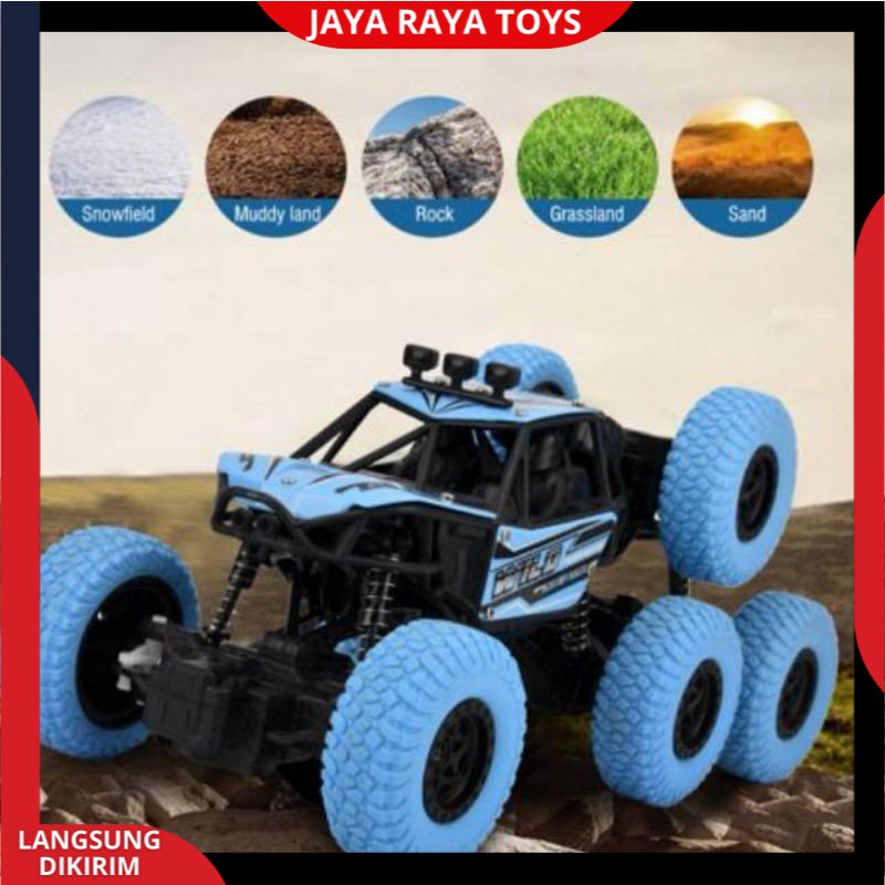 MAINAN MOBIL REMOT CONTROL 4WD 8 RODA SKALA 1:18 MOTION RC CAR CLIMBING CAR BATERAI CAS TERBARU