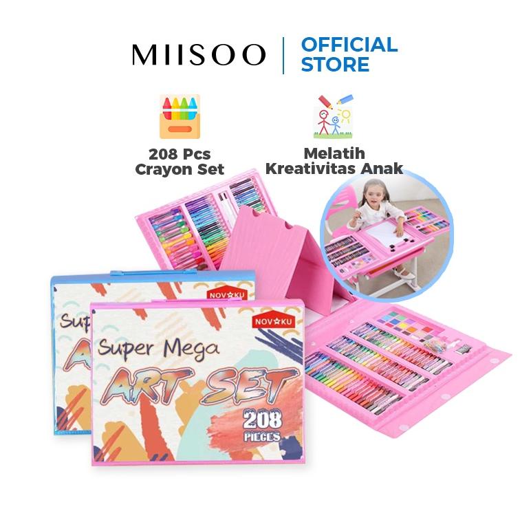 

MIISOO SET CRAYON 208 PCS SET PENSIL WARNA PASTEL PENSIL MINYAK WARNA UNTUK MELUKIS DAN MEWARNAI TERLARISS...,,,,,