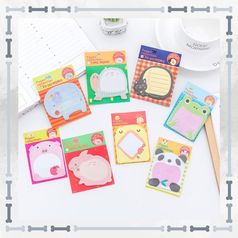 Sticky Notes Motif Hewan Tempelan Mini Kertas Catatan Memo Note Karakter Animal