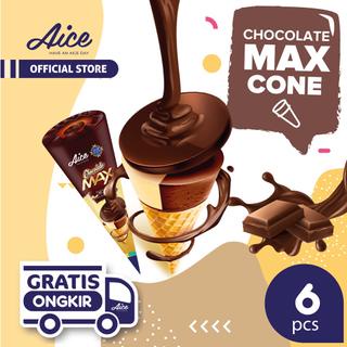 (SM) AICE Ice Cream Chocolate Max Cone isi 6 pcs eskrim