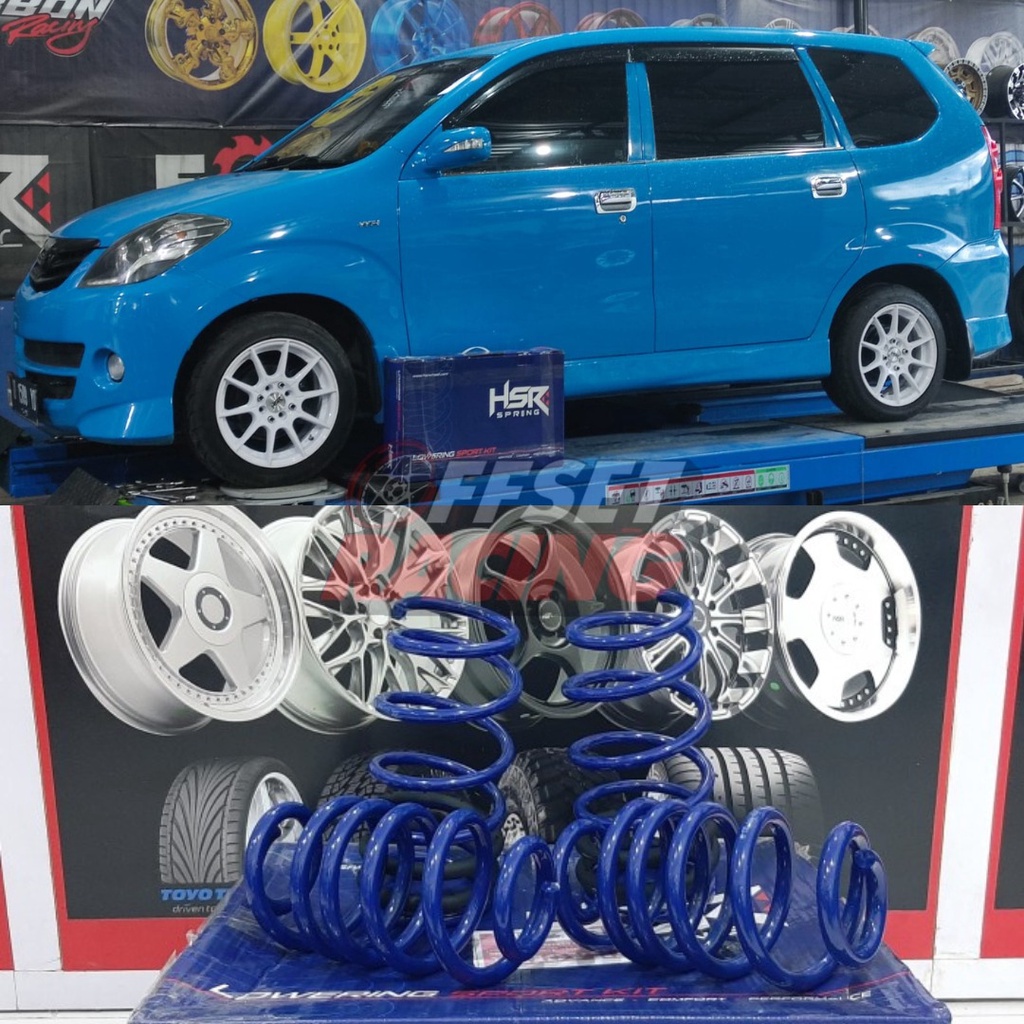 Per spiral mobil HSR BLUE TOYOTA AVANZA Tahun 2012-2020 - Per Mobil Ceper Untuk Avanza