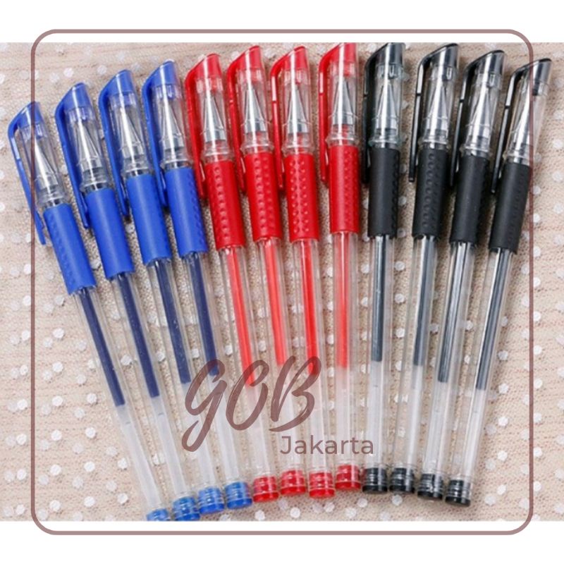 

PENA TINTA CAIR PULPEN WARNA HITAM BOLPEN BIRU MERAH REFILL