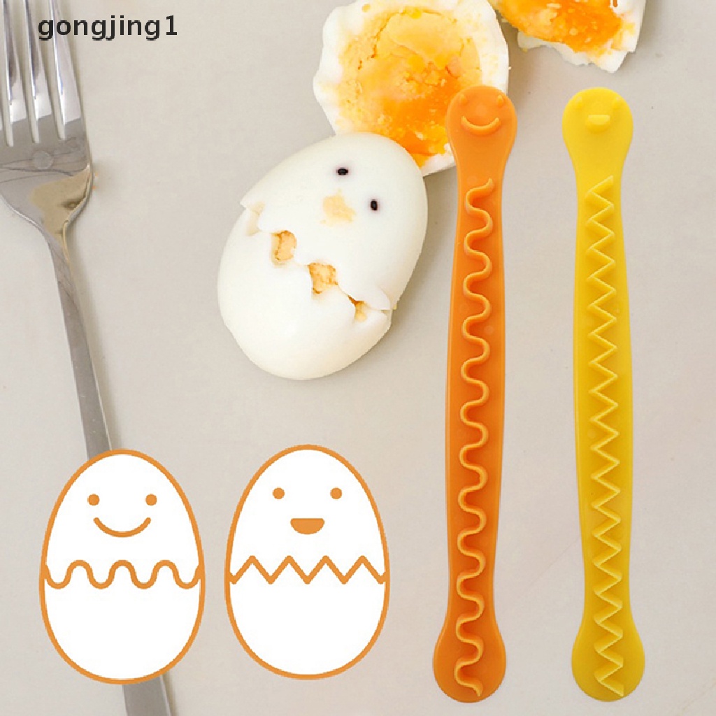 Ggg 2Pcs Fancy Cooked Eggs Cutter Alat Pemotong Telur Rebus Kreatif Bento Potong Pembentuk Bunga ID