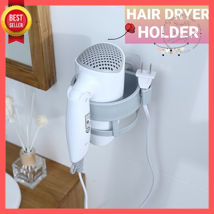 GOS -H309- Gantungan Hair Dryer - Gantungan Tempel Hair Dryer Tanpa Paku - Holder Tempel