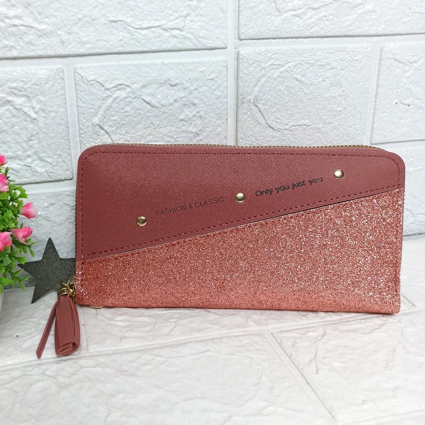 AND / COD / Dompet Panjang Wanita Import Dompet Wanita Murah Zipper Dompet Perempuan Fashion Cantik Dompet Cewek Kekinian D82