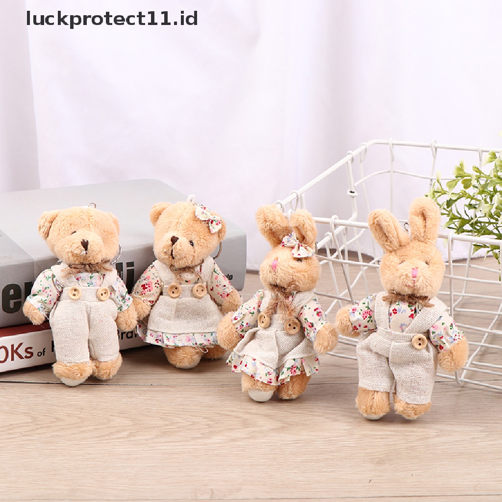 /Fashion Hot// Fashion Hot// Gadis Lucu Gaya Negara Linen Teddy Bear Gantungan Kunci Wanita Pasangan Kelinci Keying Bag Mobil Pernak Pernik Mainan Mewah Liontin Mainan Hadiah.