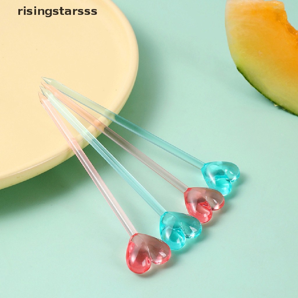 Rsid Span-New8 /12 Pcs Garpu Buah Pesta Prasmanan Fruit Dessert Food Cocktail Sandwich Fork Stick Jelly