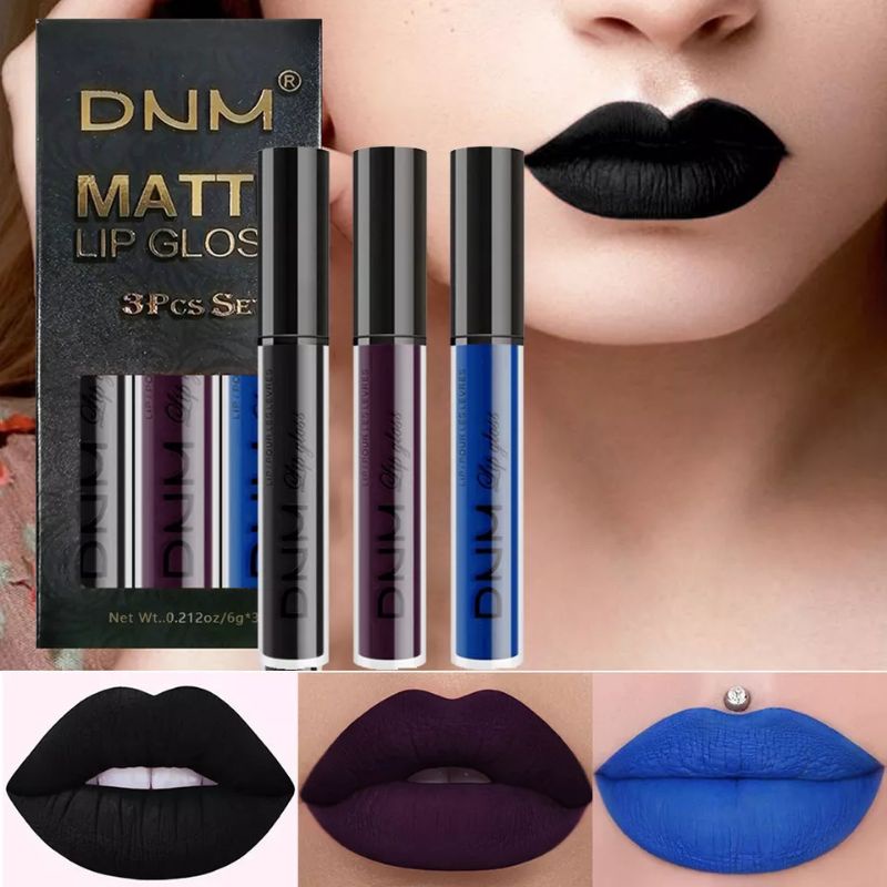 DNM SET 3PCS LIPSTIK MATTE SMOOTH IMPORT LIP GLOSS